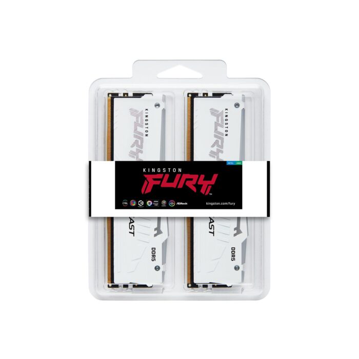 Kingston FURY Beast DDR5 5600MHz RGB 32GB 2x16GB wit desktop geheugen