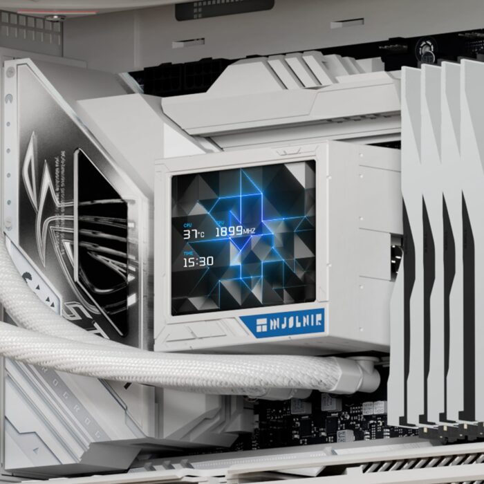 Thermalright Mjolnir Vision 360 UB Pro ARGB 360mm witte waterkoeler met 3.5 inch scherm