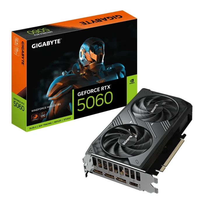 Gigabyte RTX 5060 WINDFORCE 2 MAX OC 8G Grafische kaart